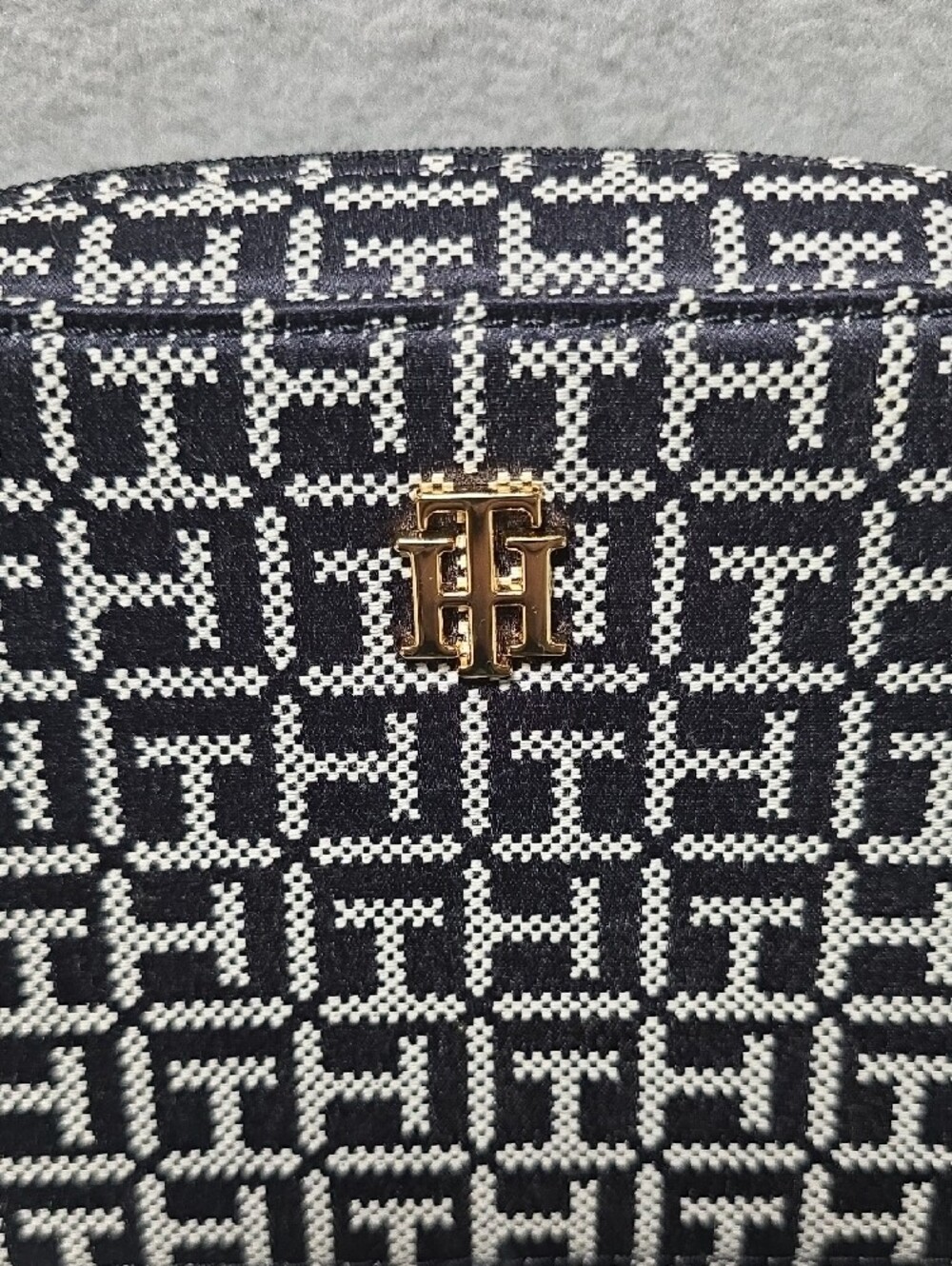 Tommy Hilfiger Navy & White Monogram Crossbody Bag - Picture 2 of 8